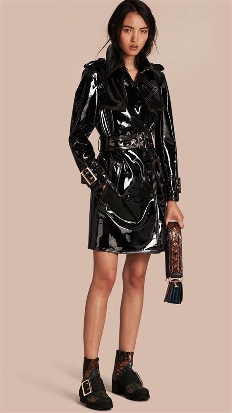 burberry patent leather trench coat|burberry trench coat outlet.